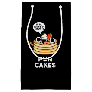 Puncakes Funny Pancake Pun Dark BG Klein Cadeauzakje