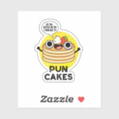 Puncakes Funny Pancake Pun Sticker (Vel)