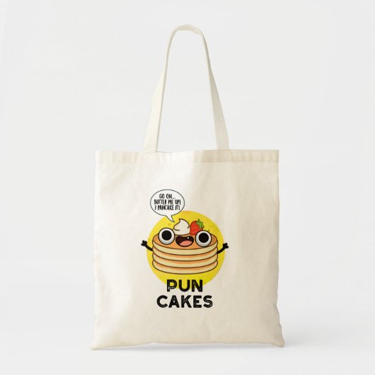 Puncakes Funny Pancake Pun Tote Bag (Voorkant)