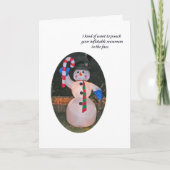 Punch A Snowman Feestdagen Kaart (Voorkant)