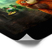 Punch aap selfie met bigfoot kabouter ufo st poster (Hoek)