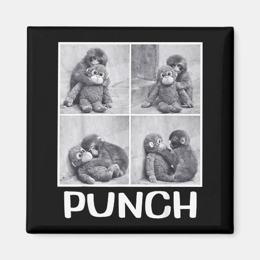 Punch baby aap meme magneet (Voorkant)