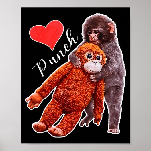 Punch baby aap meme poster (Voorkant)