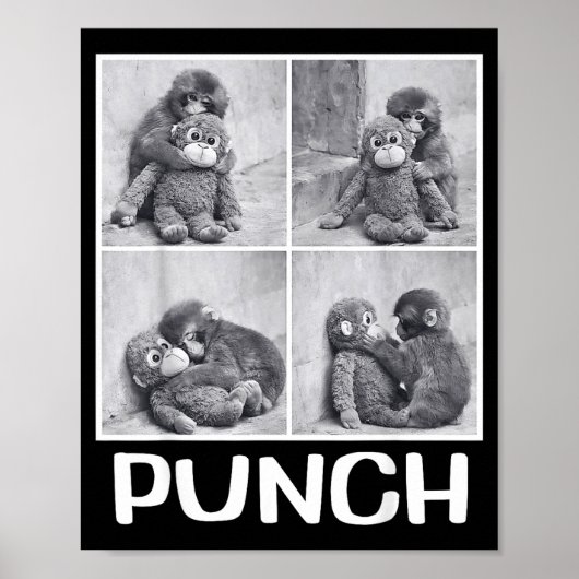 Punch baby aap meme poster (Voorkant)