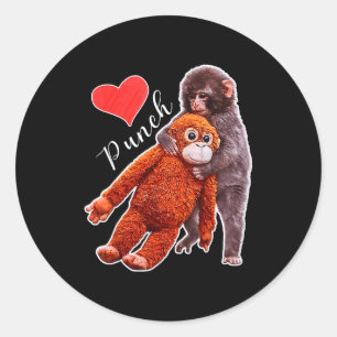 Punch baby aap meme ronde sticker