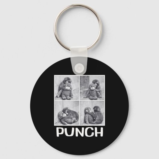 Punch baby aap meme  sleutelhanger (Voorkant)