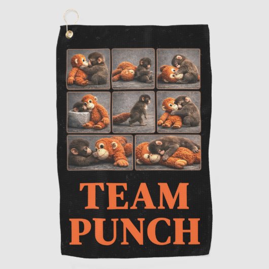 Punch Baby Monkey Golfhanddoek (Voorkant)