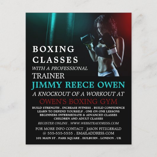 Punch Bag, Boxing Class Advert Flyer (Voorkant)
