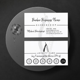 Punch Barber Coiffure Hairdresser Discount Loyalty Visitekaartje