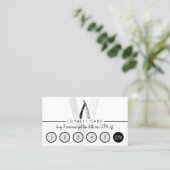 Punch Barber Coiffure Hairdresser Discount Loyalty Visitekaartje (Staand voorkant)