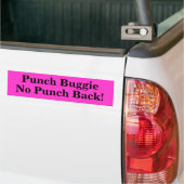 Punch Buggie, geen Punch Back! Bumpersticker (Op Truck)