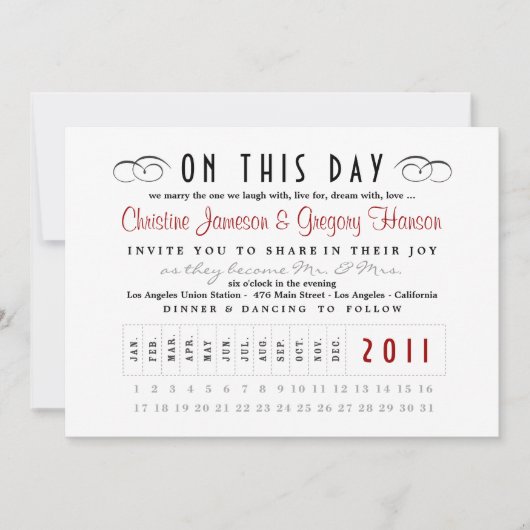 Punch Card Invitation Kaart (Voorkant)