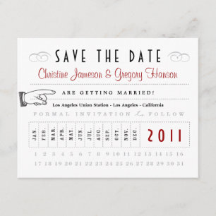 Punch Card Save the Date