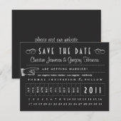 Punch Card Save the Date (Voorkant / Achterkant)