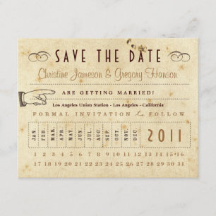 Punch Card Save the Date -  kleuren