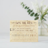 Punch Card Save the Date -  kleuren (Staand voorkant)