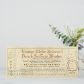 Punch Card Tea Length Uitnodiging (Staand voorkant)