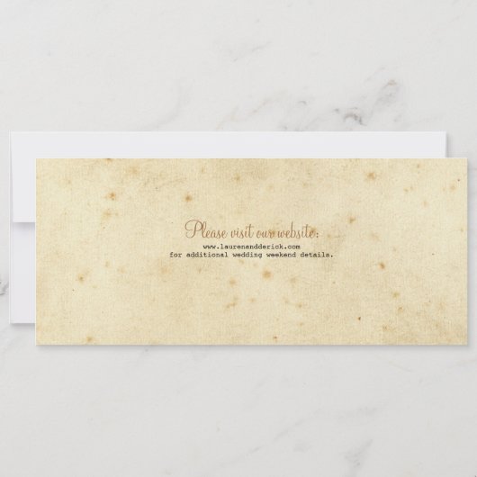 Punch Card Tea Length Uitnodiging (Achterkant)