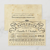 Punch Card  Ticket Banner Save the Date (Voorkant / Achterkant)
