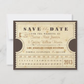  Punch Card Ticket Save the Date (Voorkant)