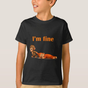 Punch de aap knuffelend met knuffeldier meme t-shirt