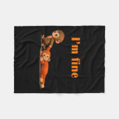 Punch de aap knuffelende knuffel meme fleece deken (Voorkant (Horizontaal))