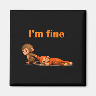 Punch de aap knuffelende knuffel meme magneet