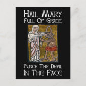 Punch de duivel in het gezicht! briefkaart (Voorkant)