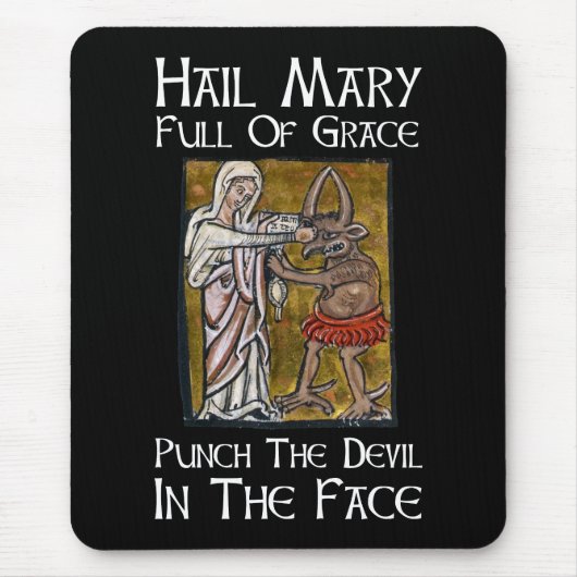 Punch de duivel in het gezicht! muismat (Voorkant)