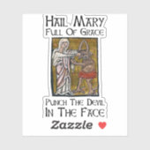 Punch de duivel in het gezicht! sticker (Vel)