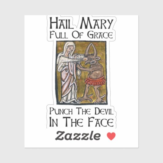 Punch de duivel in het gezicht! sticker (Vel)