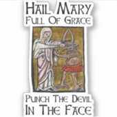 Punch de duivel in het gezicht! sticker (Voorkant)