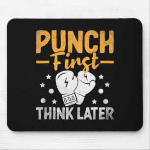 Punch denk eerst aan latere Boxer Sports Strength Muismat