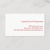 Punch deze eenvoudige Dark Loyalty Coffee Punch-Ka (Achterkant)