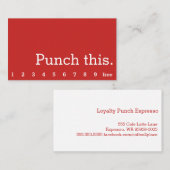 Punch deze eenvoudige Dark Loyalty Coffee Punch-Ka (Voorkant / Achterkant)