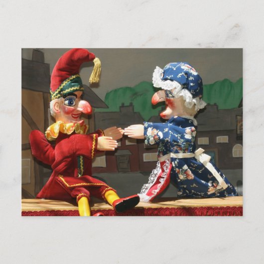 Punch en Judy Briefkaart (Voorkant)