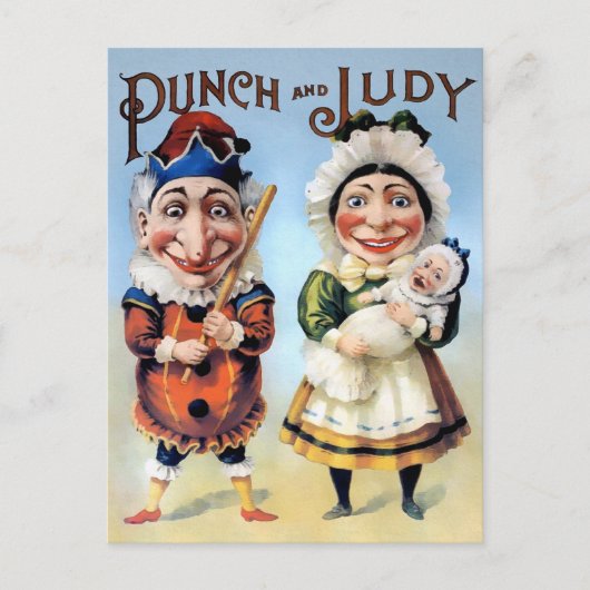  Punch en Judy Briefkaart (Voorkant)