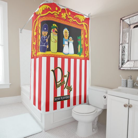 Punch en Judy Douchegordijn (In situ)