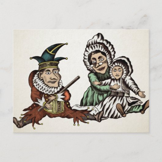  Punch en Judy en Baby Briefkaart (Voorkant)
