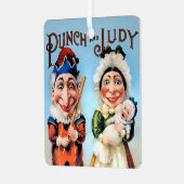 Punch en Judy kerstversiering Metalen Ornament (Voorkant links)