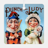 Punch en Judy kerstversiering Metalen Ornament (Voorkant)