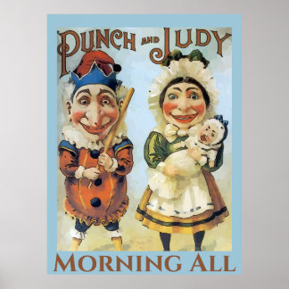  Punch en Judy Poster, voeg tekst Poster toe