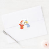 Punch en Judy Ronde Sticker (Envelop)