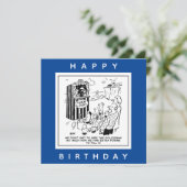 Punch en Judy show op het strand cartoon Kaart (Staand voorkant)