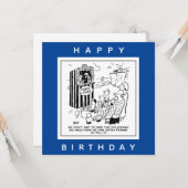 Punch en Judy show op het strand cartoon Kaart (Voorkant / Achterkant in situ)