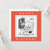 Punch en Judy show op het strand cartoon Kaart (Voorkant / Achterkant in situ)