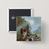 Punch en Judy Vierkante Button 5,1 Cm (Voorkant /achterkant)