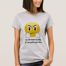 Punch Face Emoji Belly Touch Matery T-Shirt