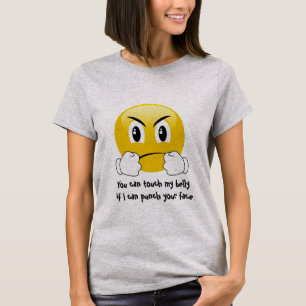 Punch Face Emoji Belly Touch Matery T-Shirt