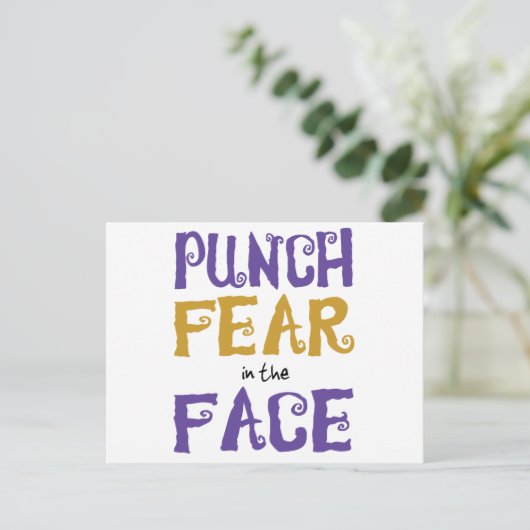 Punch Fear in Face Briefkaart (Staand voorkant)